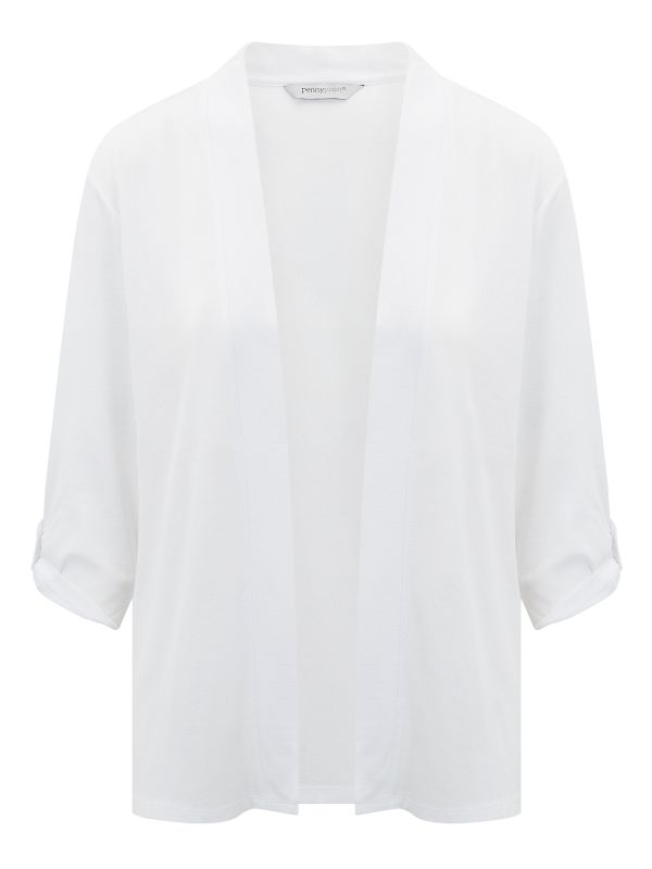 Plain white cardigan top