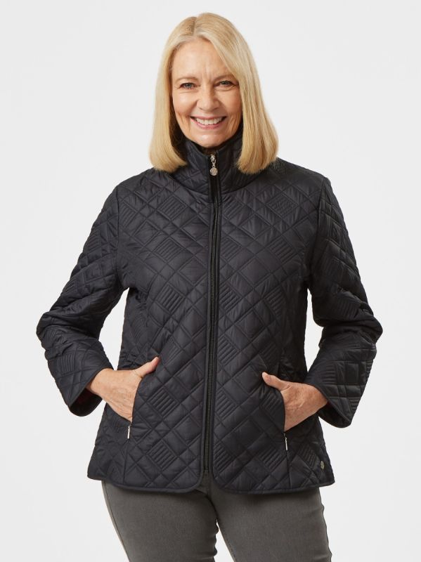 Black diamond quilted jacket discount