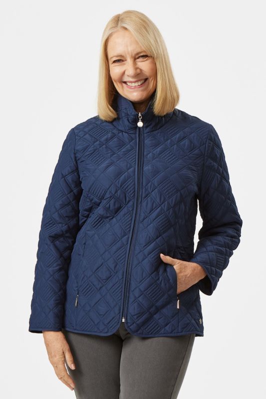 PennyPlain Diamond Quilt Gilet French Navy