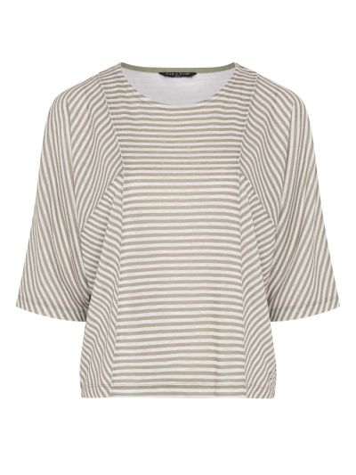 VIZ-A-VIZ Stripe Batwing Sleeve Top