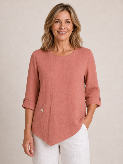 PennyPlain Asymmetric Hem Top - Dusk