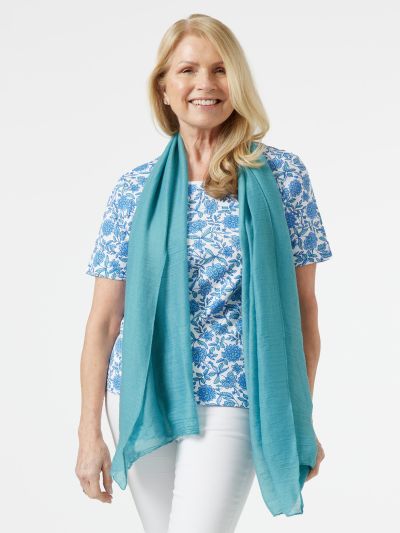PennyPlain Textured Scarf - Sea Green