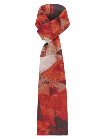 PennyPlain All Over Print Scarf - Rust