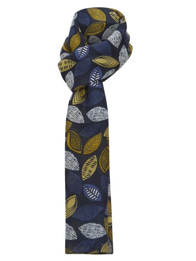 PennyPlain All Over Print Scarf - Navy