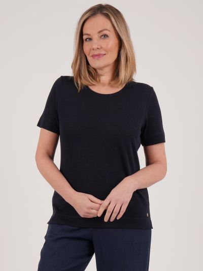 PennyPlain Loose Basic T-shirt - Navy