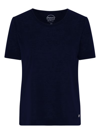 PennyPlain Loose Basic T-shirt - Navy