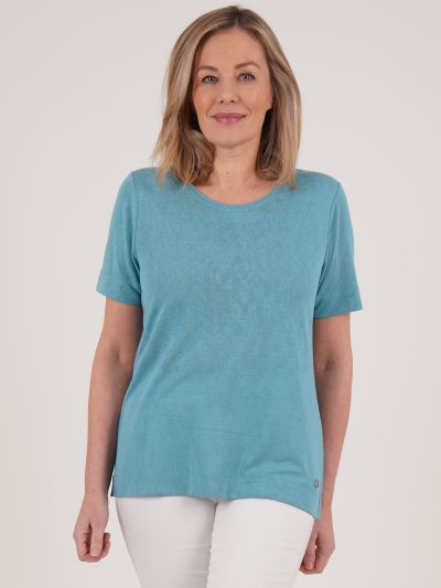PennyPlain Loose Basic T-shirt - Sea Green