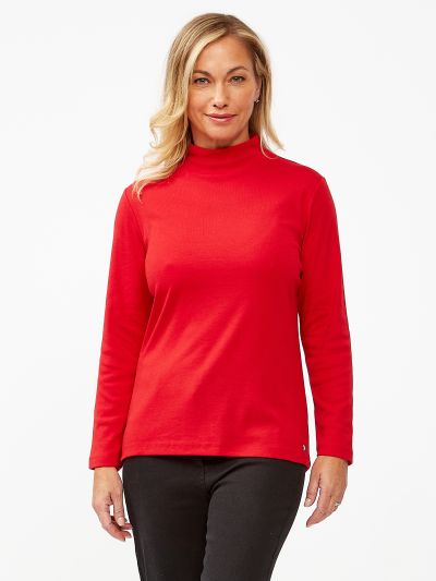 PennyPlain Red High Neck Top