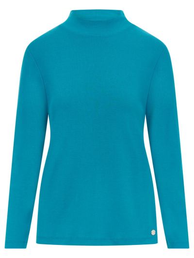PennyPlain High Neck Top - Wedgewood