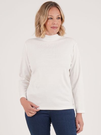 PennyPlain High Neck Top - Ivory