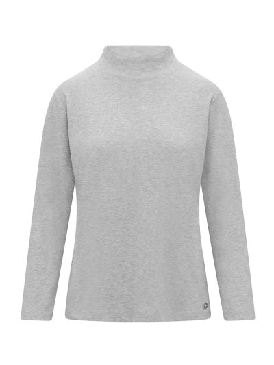 PennyPlain High Neck Top - Silver Marl