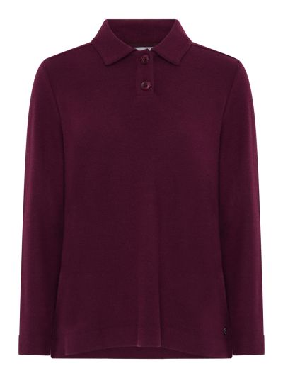 PennyPlain Button Collar Top - Wine