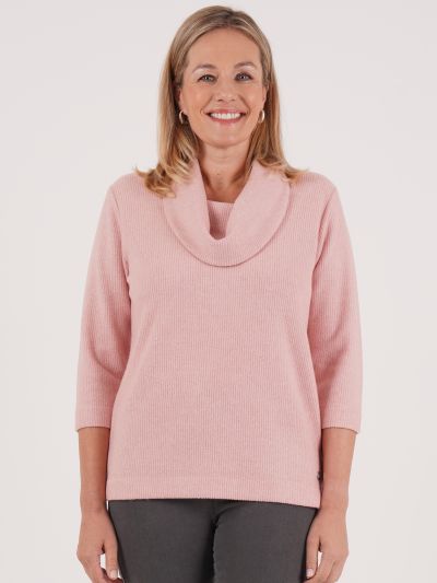 PennyPlain Cowl Top 3qs - Blossom