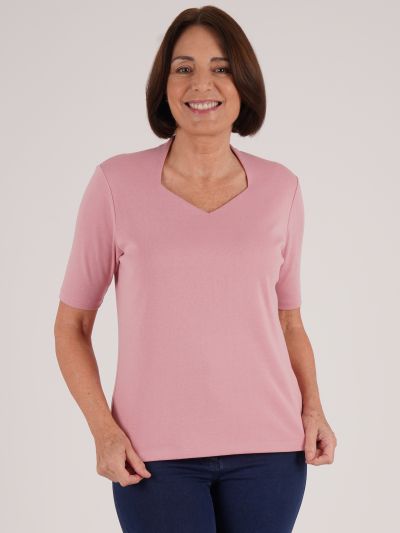 PennyPlain High Back Sweetheart Neck Top - Dusk