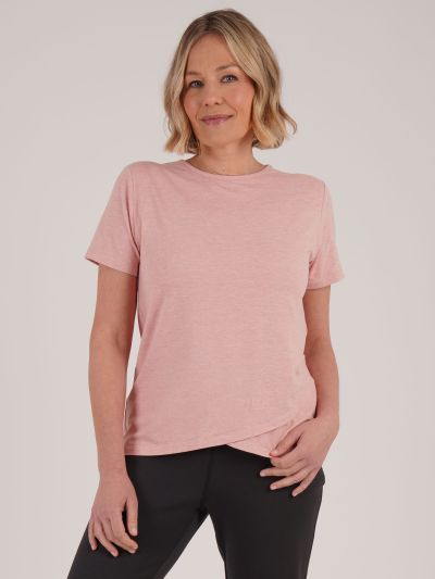 PennyPlain Cross Hem Solid Top - Dusk