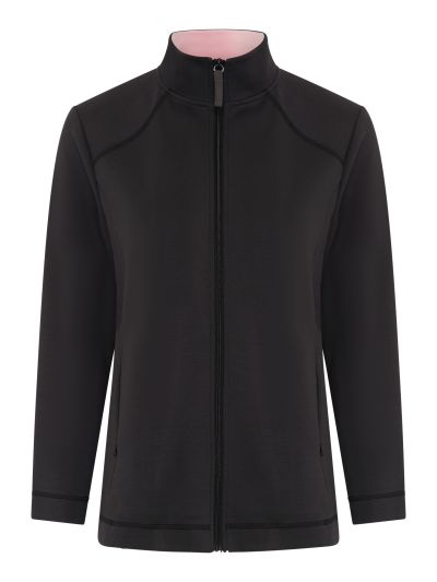PennyPlain Athleisure Contour Ease Zipper Jacket - Charcoal