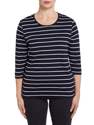 PennyPlain Striped Top - Navy