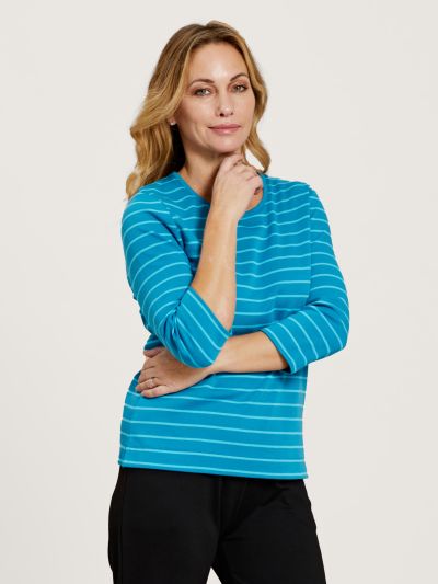 PennyPlain Striped Top - Wedgewood