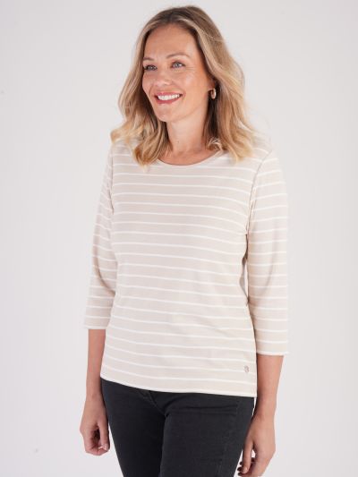 PennyPlain Striped Top - Alpaca