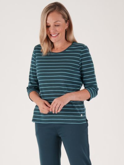 PennyPlain Striped Top - Peacock