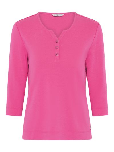 PennyPlain Notch Neck Top - Cerise