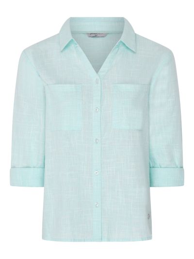 PennyPlain Collared Microcheck  Shirt - Mint
