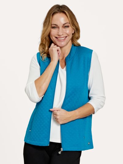 PennyPlain Lightweight Gilet - Wedgewood