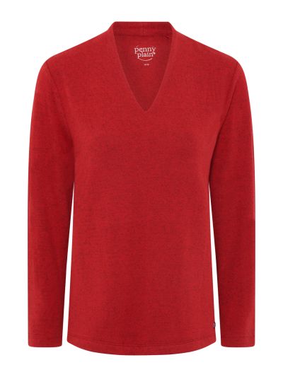 PennyPlain Hi Back V Long Sleeve  - Rust