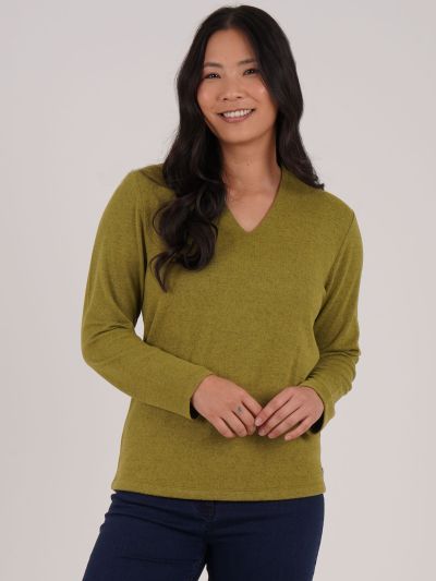 PennyPlain Hi Back V Long Sleeve  - Forest