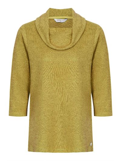 PennyPlain Essential Cowl Neck Top - Citrus