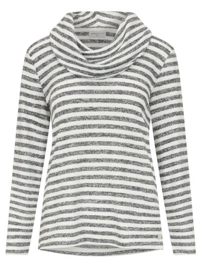 PennyPlain Supersoft Cowl Neck Top - Ivory