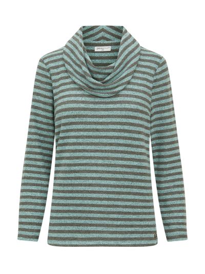 PennyPlain Supersoft Cowl Neck Top - Mint