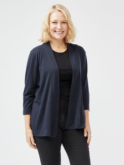 PennyPlain Long Line Cardi - Navy