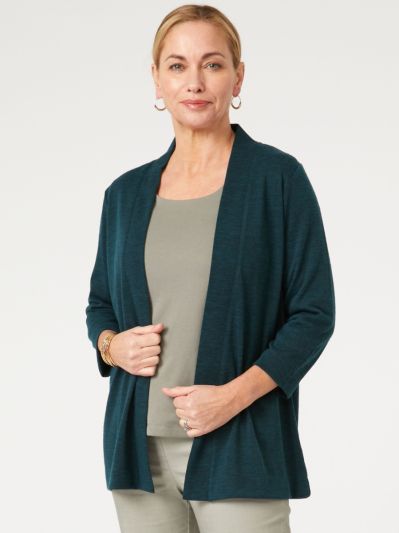 PennyPlain Long Line Cardi - Peacock