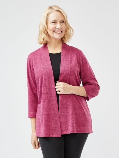 PennyPlain Long Line Cardi - Magenta