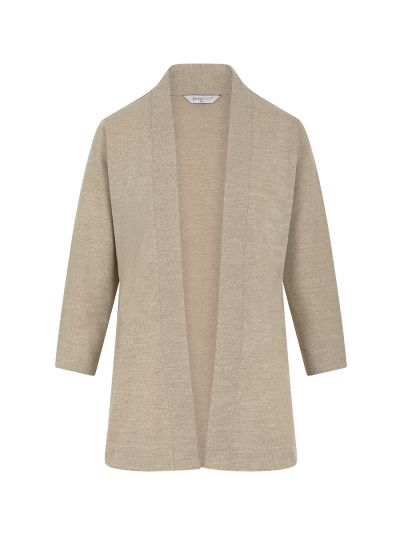 PennyPlain Long Line Cardi - Oatmeal