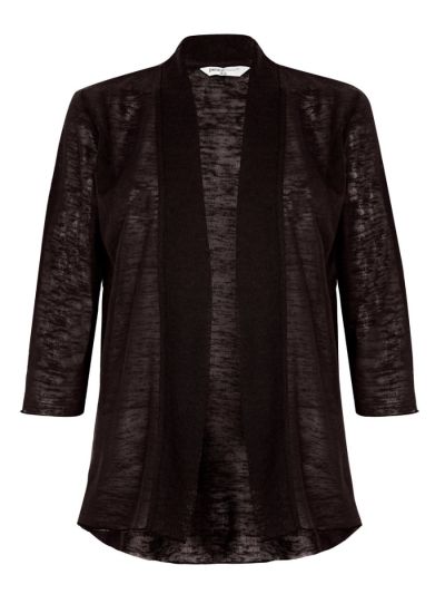 PennyPlain Open Front Shrug - Black