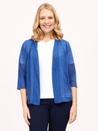 PennyPlain Open Front Shrug - Ultramarine
