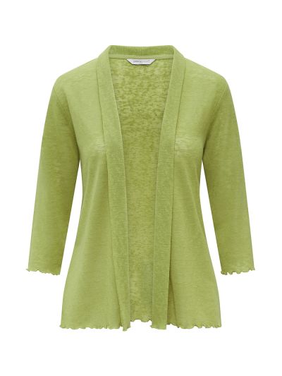 PennyPlain Open Front Shrug - Pistachio