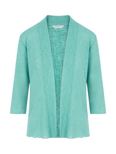 PennyPlain Open Front Shrug - Sea Green