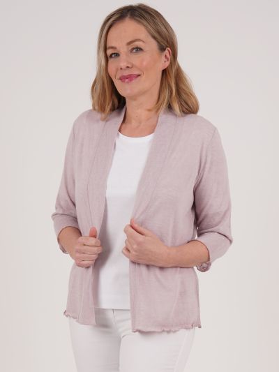PennyPlain Open Front Shrug - Cloud