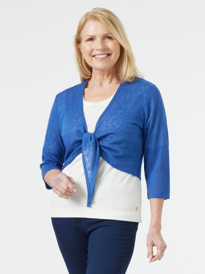 PennyPlain Shrug Tie Front - Ultramarine