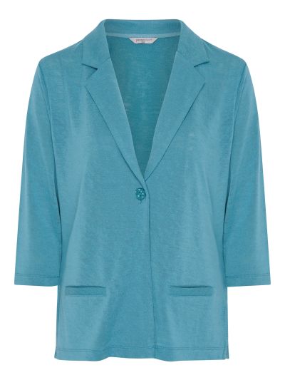 PennyPlain Front Button Jacket - Sea Green