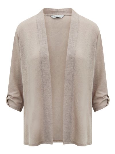 PennyPlain Roll Up Sleeve Cardigan - Cloud