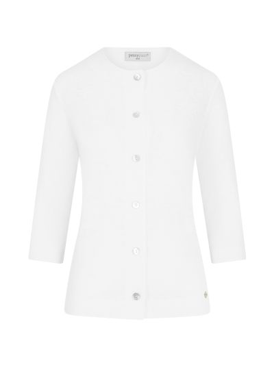 PennyPlain Front Button Cardigan - White