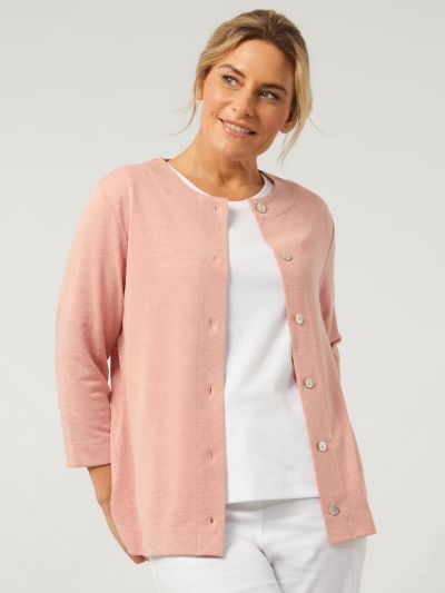 PennyPlain Front Button Cardigan - Blossom