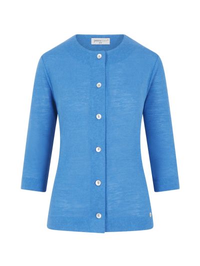 PennyPlain Front Button Cardigan - Light Ultramarine