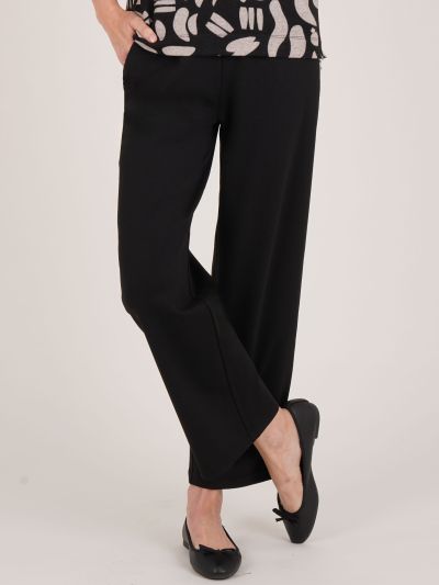 PennyPlain Wide Leg Joggers - Black Short