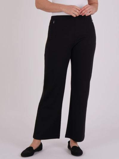 PennyPlain Wide Leg Joggers - Black Short