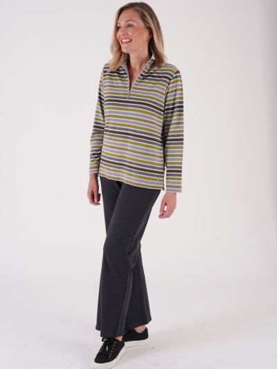 PennyPlain Wide Leg Treggings - Charcoal Short